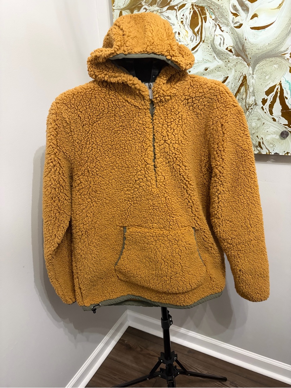 Backcountry Highliner PrimaLoft Air-Perm Fleece Hoodie Gold Mustard Men's Large